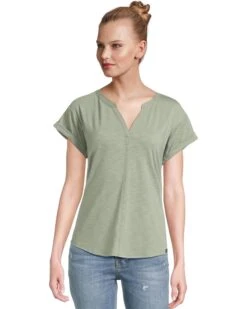 L.L.Bean Streamside Tee Split-Neck Short Sleeve | Sleepwear -Daily Wear Shop 717kcE78NL. AC SR736920