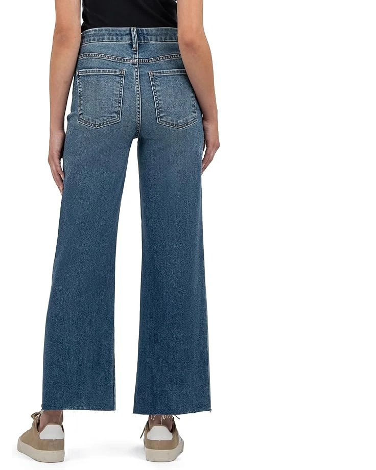KUT from the Kloth Meg High-Rise Fab Ab Wide Leg Raw Hem in Long Inseam | Jeans 4 KUT from the Kloth Meg High-Rise Fab Ab Wide Leg Raw Hem in Long Inseam | Jeans - Image 2