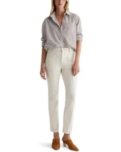AG Jeans Lila Utility Mid-Rise Straight Jeans in White Oat 11 AG Jeans Lila Utility Mid-Rise Straight Jeans in White Oat -Daily Wear Shop 719Skc5HMFL. AC SR736920