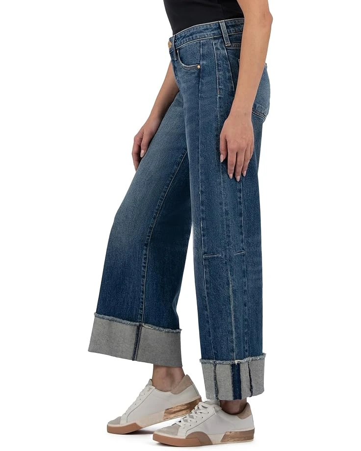 KUT from the Kloth Meg High-Rise Fab Ab Wide Leg Roll Up | Jeans 4 KUT from the Kloth Meg High-Rise Fab Ab Wide Leg Roll Up | Jeans - Image 2