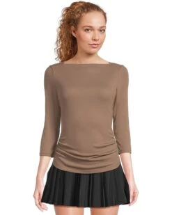Michael Stars Asha 3/4 Sleeve Straight Neck Top | Shirts & Tops -Daily Wear Shop 71BVGp00ZRL. AC SR736920