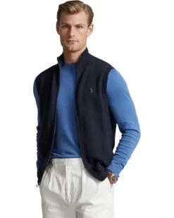 Polo Ralph Lauren Mesh-Knit Cotton Full-Zip Sweater Vest | Coats & Outerwear 11 Polo Ralph Lauren Mesh-Knit Cotton Full-Zip Sweater Vest | Coats & Outerwear -Daily Wear Shop 71BqJlUHftL. AC SR736920