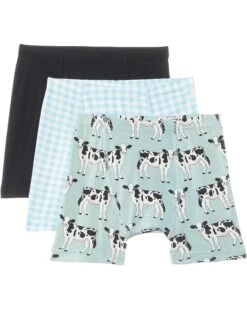 Kickee Pants Kids Print Boxer Brief Set of 3 (Toddler/Little Kid/Big Kid) | Underwear