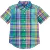 Polo Ralph Lauren Kids Plaid Cotton Poplin Short-Sleeve Shirt (Toddler/Little Kid) | Shirts & Tops -Daily Wear Shop 71Ehw7ZbTSL. AC SR736920