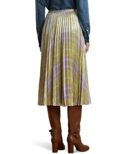 Lauren Ralph Lauren Checked Plaid Pleated Georgette Skirt | Skirts -Daily Wear Shop 71GmXxxhOPL. AC SR736920