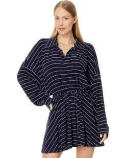 Norma Kamali Super Oversized Boyfriend NK Shirt Flared Mini Dress | Dresses