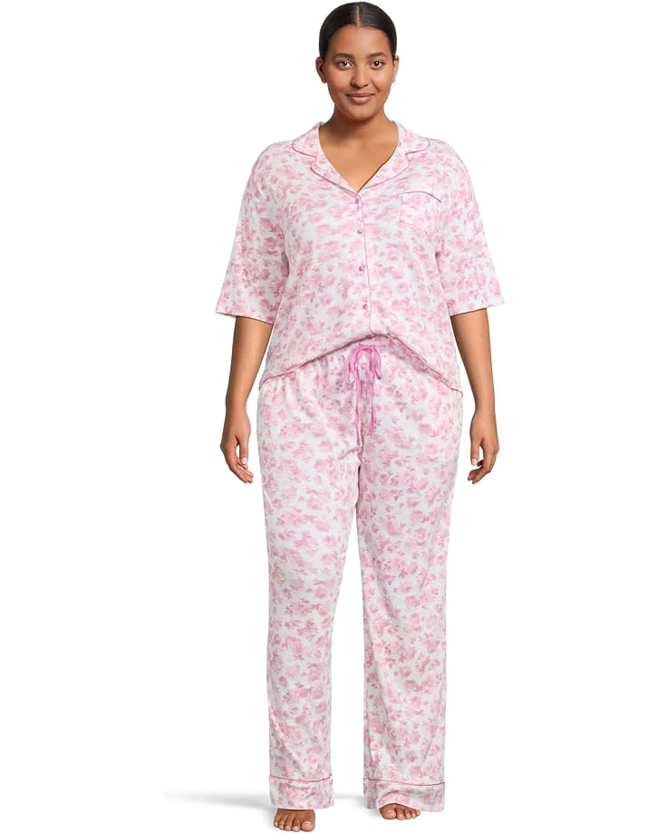 Karen Neuburger Plus Size Rose Gardens Notch Collar Girlfriend Pajama Set | Sleepwear 3 Karen Neuburger Plus Size Rose Gardens Notch Collar Girlfriend Pajama Set | Sleepwear