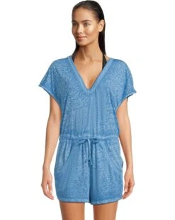 BECCA Beach Date V Neck Romper Cover-Up | Swimwear -Daily Wear Shop 71KUd3XyoGL. AC SR736920
