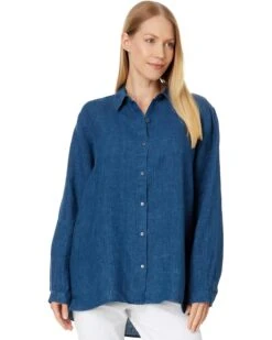 Eileen Fisher Classic Collar Long Shirt | Shirts & Tops