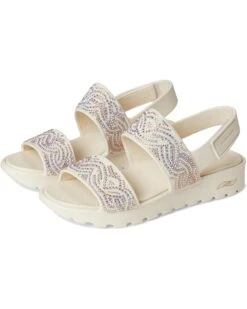 SKECHERS Foamies Arch Fit Footsteps Double Band with Rhinestones | Sandals