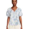 Tommy Bahama Fortuna Fronds Poplin Short Sleeve Top | Shirts & Tops