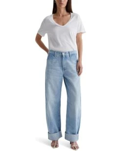 AG Jeans Mercer High Rise Cuffed Barrel Jeans in Sunset Blues 11 AG Jeans Mercer High Rise Cuffed Barrel Jeans in Sunset Blues -Daily Wear Shop 71R95 fqUKL. AC SR736920