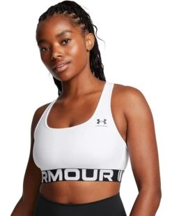 Under Armour HeatGear Authentics Mid Impact Branded Sports Bra | Underwear & Intimates -Daily Wear Shop 71TOKju8bnL. AC SR736920