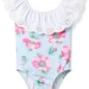 Janie and Jack Floral Eyelet One-Piece Swim (Toddler/Little Kid/Big Kid) | Swimwear -Daily Wear Shop 71TfWTRJCfL. AC SR736920