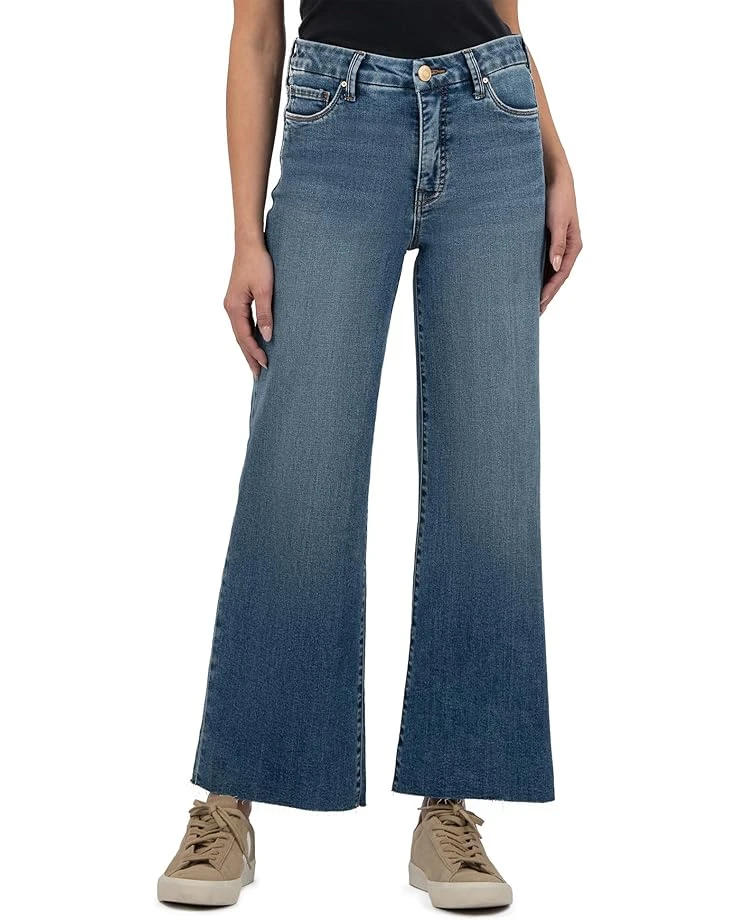 KUT from the Kloth Meg High-Rise Fab Ab Wide Leg Raw Hem in Long Inseam | Jeans 3 KUT from the Kloth Meg High-Rise Fab Ab Wide Leg Raw Hem in Long Inseam | Jeans