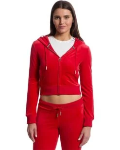 Juicy Couture Solid Classic Juicy Hoodie With Back Bling | Hoodies & Sweatshirts -Daily Wear Shop 71V ttg wcL. AC SR736920