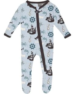 Kickee Pants Kids Print Footie with 2 Way Zipper (Infant) | Baby One Pieces -Daily Wear Shop 71VMxScFHaL. AC SR736920