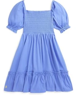 Polo Ralph Lauren Kids Smocked Cotton Jersey Dress (Big Kid) | Dresses -Daily Wear Shop 71YdZP1K5yL. AC SR736920
