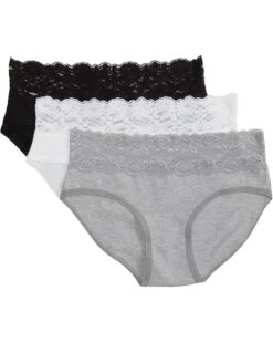 PACT Lace Waist Brief 3-pack | Underwear & Intimates