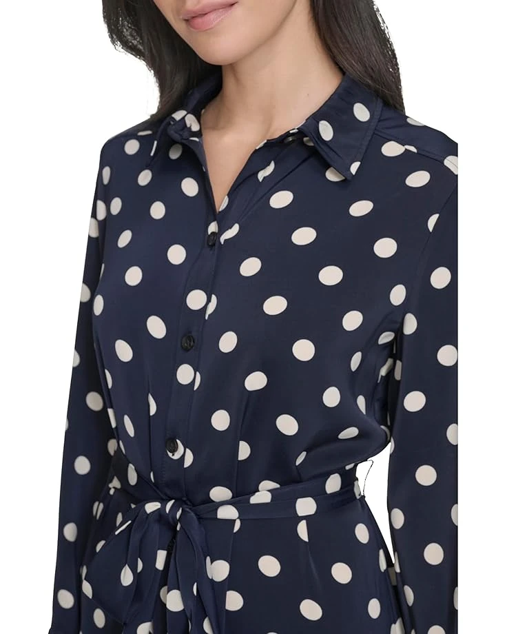 Calvin Klein Satin Polka Dot Shirt Dress | Dresses 5 Calvin Klein Satin Polka Dot Shirt Dress | Dresses - Image 3