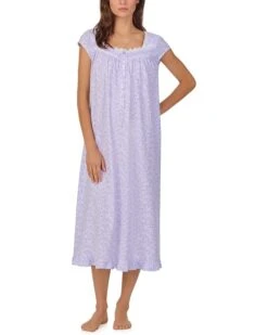 Eileen West Cotton Knit Cap Sleeve Gown | Sleepwear
