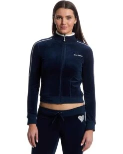 Juicy Couture Heritage Mock Neck Track Jacket with Back Graphic | Hoodies & Sweatshirts -Daily Wear Shop 71dSJLcTdqL. AC SR736920