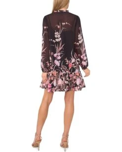 CeCe Long Sleeve Printed Dress With Tie Front | Dresses -Daily Wear Shop 71emEBF9UL. AC SR736920
