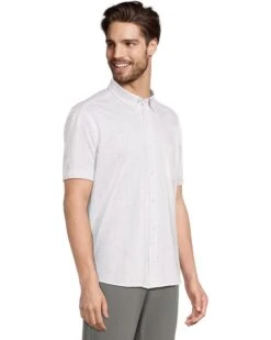 Johnston & Murphy Short Sleeve XC Flex Birdseye Mini Dot Print Button Front Shirt | Shirts & Tops -Daily Wear Shop 71fYtfyzE7L. AC SR736920