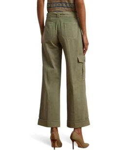 Lauren Ralph Lauren Pleated Cotton Twill Wide-Leg Cargo Pants -Daily Wear Shop 71gptu0DPTL. AC SR736920