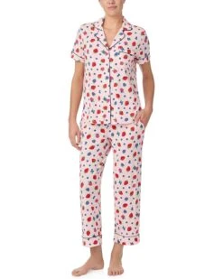 Kate Spade New York Short Sleeve Cropped PJ Set | Sleepwear -Daily Wear Shop 71hMMszetfL. AC SR736920