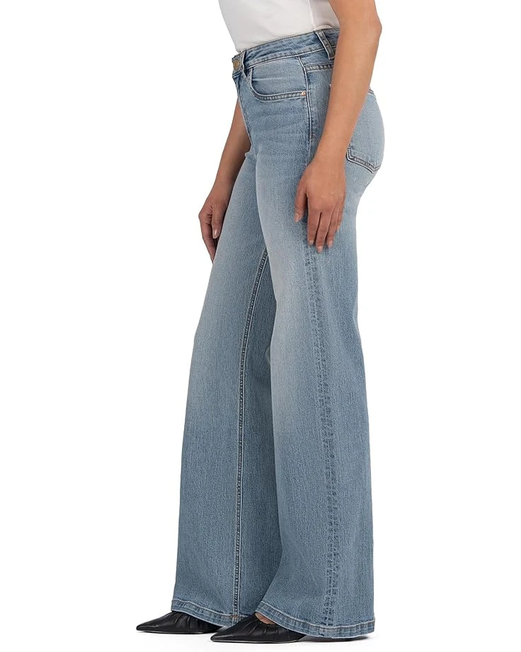 KUT from the Kloth Petite Jeans High-Rise Wide Leg Clean Hem in Ensured 4 KUT from the Kloth Petite Jeans High-Rise Wide Leg Clean Hem in Ensured - Image 2