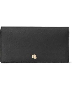 Lauren Ralph Lauren Crosshatch Leather Slim Wallet | Wallets