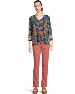 Johnny Was The Janie Favorite 3/4 Sleeve V-Neck | Shirts & Tops -Daily Wear Shop 71imNY5K6IL. AC SR736920