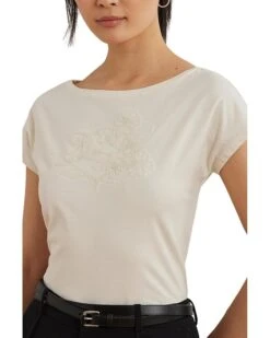 Lauren Ralph Lauren Embroidered Jersey Tee | Shirts & Tops -Daily Wear Shop 71jpH3Y7XNL. AC SR736920