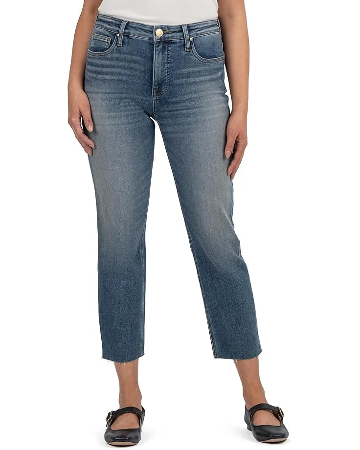 KUT from the Kloth Petite Rachael High-Rise Fab AB Mom Raw Hem in Braveness | Jeans 3 KUT from the Kloth Petite Rachael High-Rise Fab AB Mom Raw Hem in Braveness | Jeans