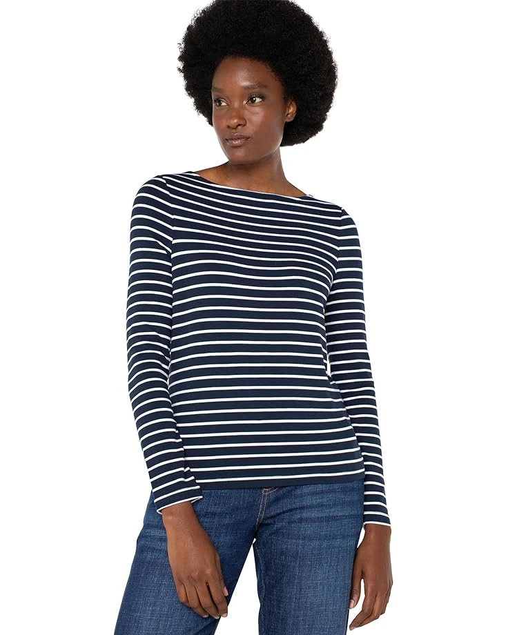 Liverpool Los Angeles Long Sleeve Boatneck Knit Top | Shirts & Tops 3 Liverpool Los Angeles Long Sleeve Boatneck Knit Top | Shirts & Tops