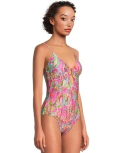 BECCA Polynesia Tatum Textured Ring Cut Out One Piece | Swimwear -Daily Wear Shop 71lh774VYIL. AC SR736920