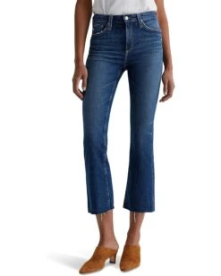 AG Jeans Farrah Mid Rise Crop Boot Jeans in 11 Years Memory