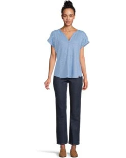 L.L.Bean Streamside Tee Split-Neck Short Sleeve | Sleepwear -Daily Wear Shop 71nCNeyZlLL. AC SR736920