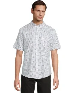 Johnston & Murphy Short Sleeve Ditsy Floral Print Shirt | Shirts & Tops
