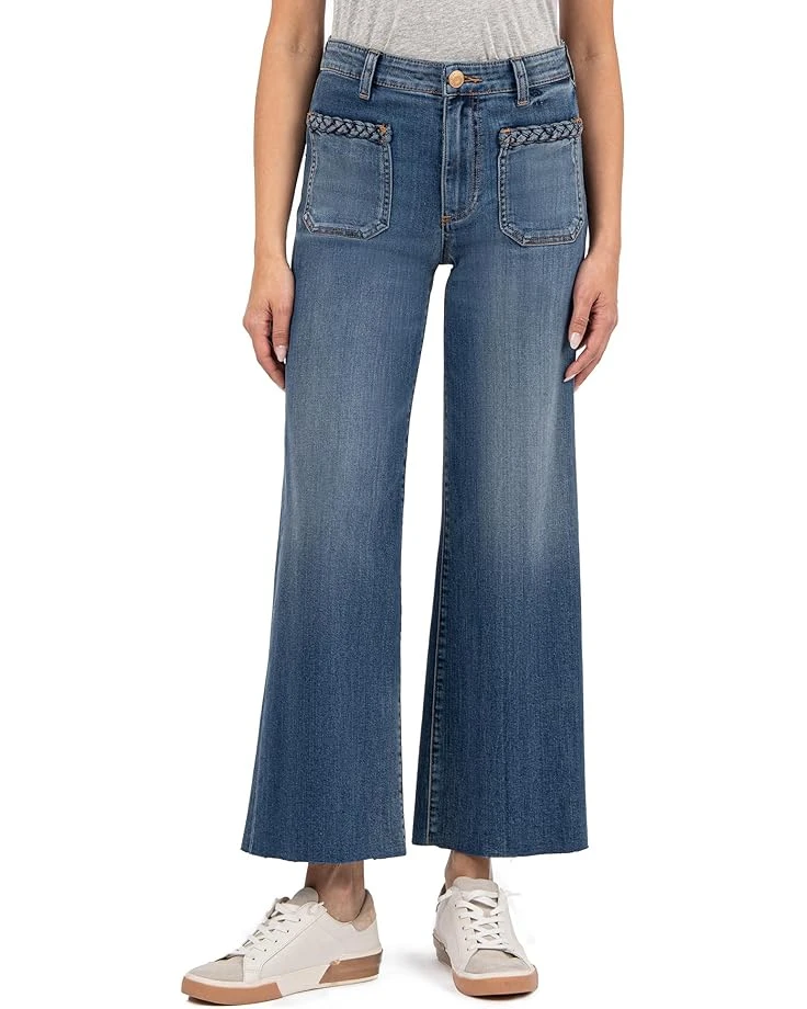 KUT from the Kloth MEG HIGH RISE WIDE LEG PATCH PKTS W/BRAID ON TOP | Jeans 3 KUT from the Kloth MEG HIGH RISE WIDE LEG PATCH PKTS W/BRAID ON TOP | Jeans