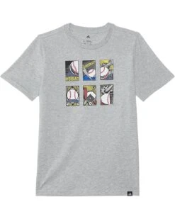 adidas Kids Baseball Card Heather Tee (Big Kids) | Shirts & Tops