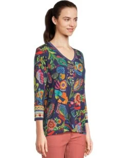 Johnny Was The Janie Favorite 3/4 Sleeve V-Neck | Shirts & Tops -Daily Wear Shop 71r8EXHyvXL. AC SR736920