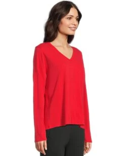 Eileen Fisher V-Neck Long Sleeve Tee | Shirts & Tops -Daily Wear Shop 71rMjHvmWL. AC SR736920