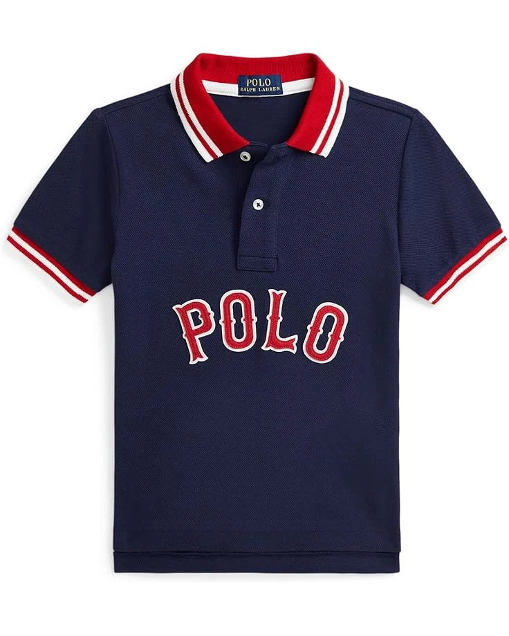 Polo Ralph Lauren Kids Baseball-Logo Cotton Mesh Polo Shirt (Toddler/Little Kid) | Shirts & Tops 3 Polo Ralph Lauren Kids Baseball-Logo Cotton Mesh Polo Shirt (Toddler/Little Kid) | Shirts & Tops