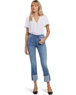 NYDJ Petite Marilyn Straight With Cuff In Barcelona Breeze | Jeans