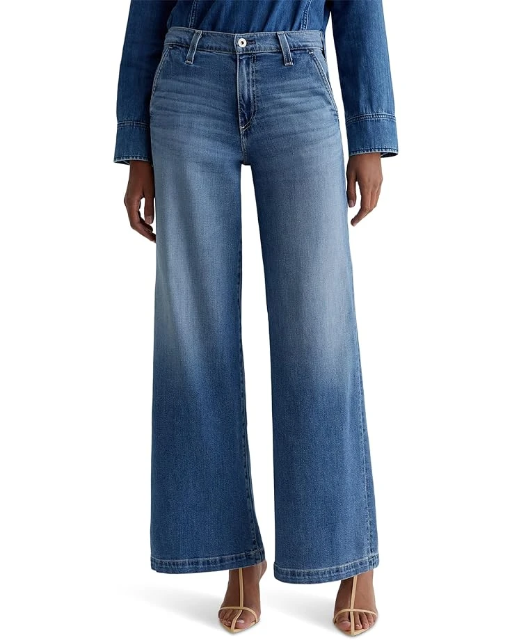AG Jeans Stella Mid Rise Wide Leg Palazzo Jeans in Nautical Mile 3 AG Jeans Stella Mid Rise Wide Leg Palazzo Jeans in Nautical Mile