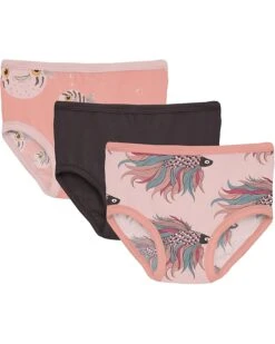 Kickee Pants Kids Print Girl's Underwear Set of 3 (Big Kid) | Socks