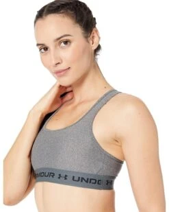 Under Armour Cross-Back Mid Heather Bra | Underwear & Intimates -Daily Wear Shop 816D6E6DAL. AC SR736920