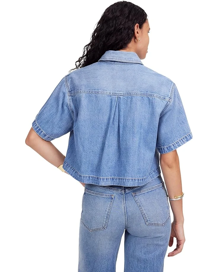 Madewell Boxy Cropped Short Sleeve Shirt In Altoona | Shirts & Tops 4 Madewell Boxy Cropped Short Sleeve Shirt In Altoona | Shirts & Tops - Image 2